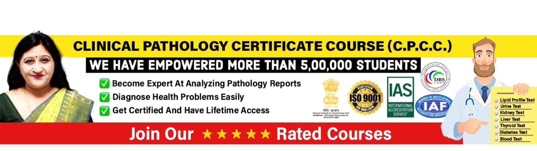 Clinical Pathology online course banner