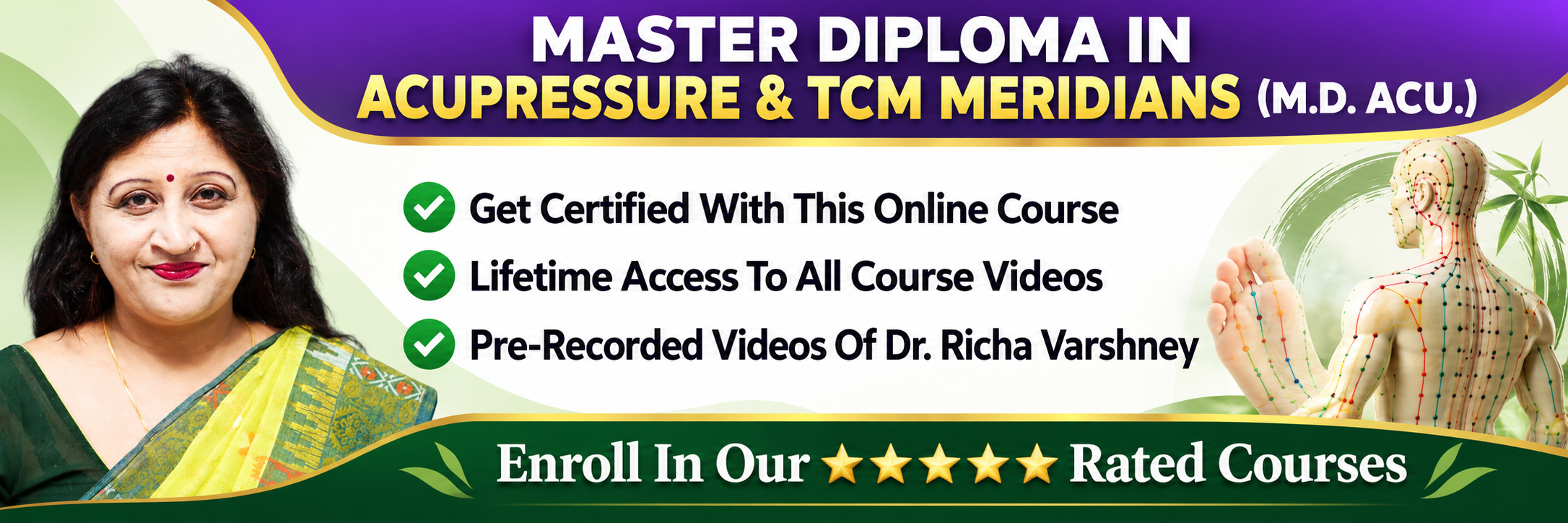 Master Diploma in Acupressure and TCM Meridians course banner