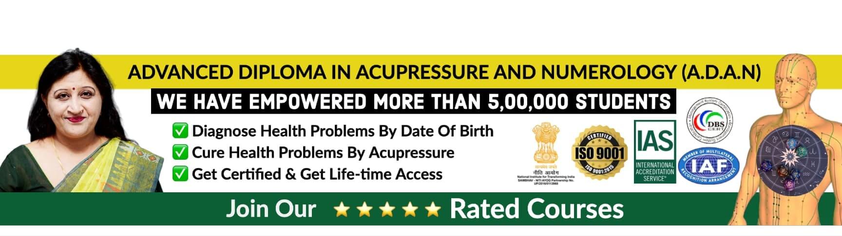 Advanced Diploma In Acupressure And Numerology banner