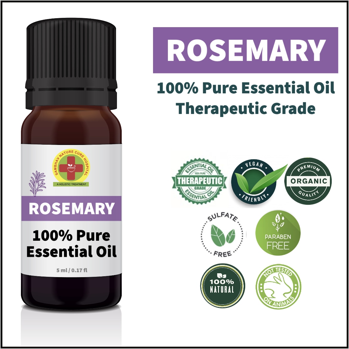 Rosemary 100 Pure Essential Oil Sambhav Nature Cure Hospital 8986